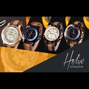 Helix Supremium Leather Wrist Watch